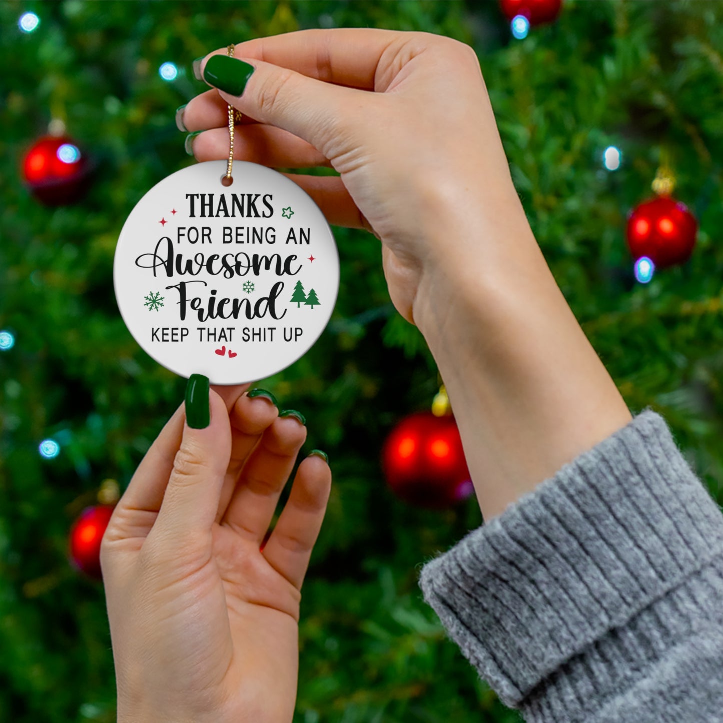 Thanks for Being an Awesome Friend Ornament