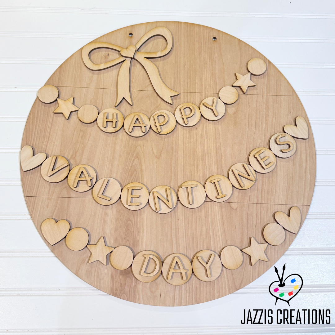 Happy Valentine’s Day Friendship Bracelet Door Hanger