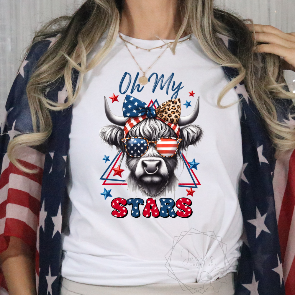 Highland Cow (2) 4th of July T-Shirt
