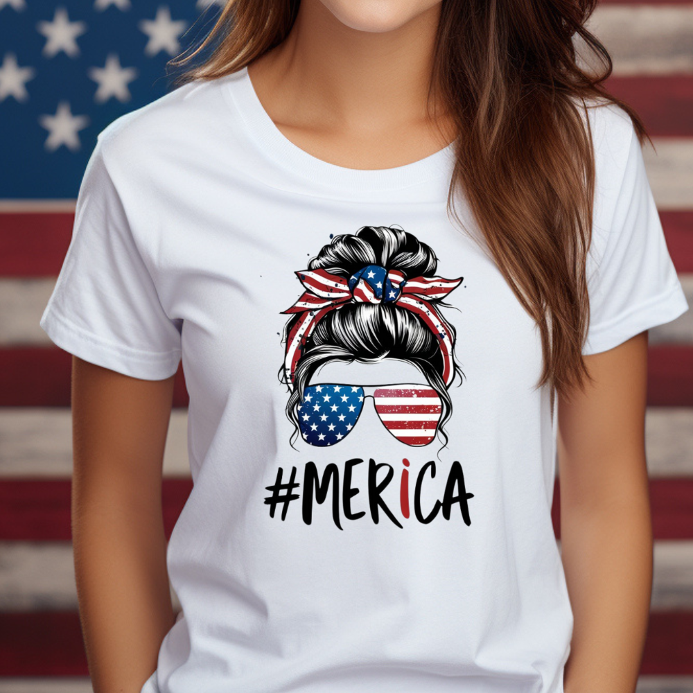 Messy Bun #Merica T-Shirt