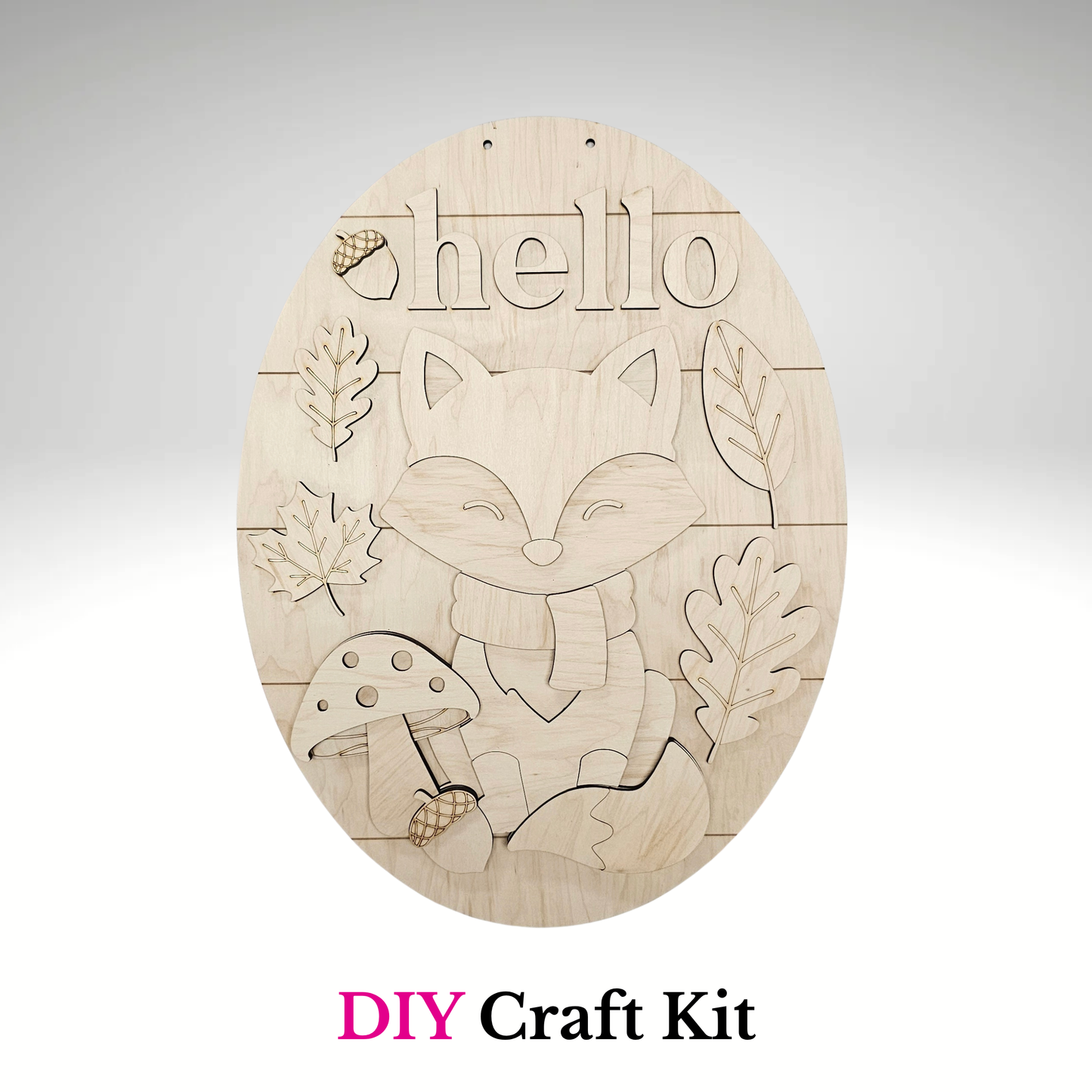 Fall Fox Door Hanger DIY Kit – Woodland Autumn Craft