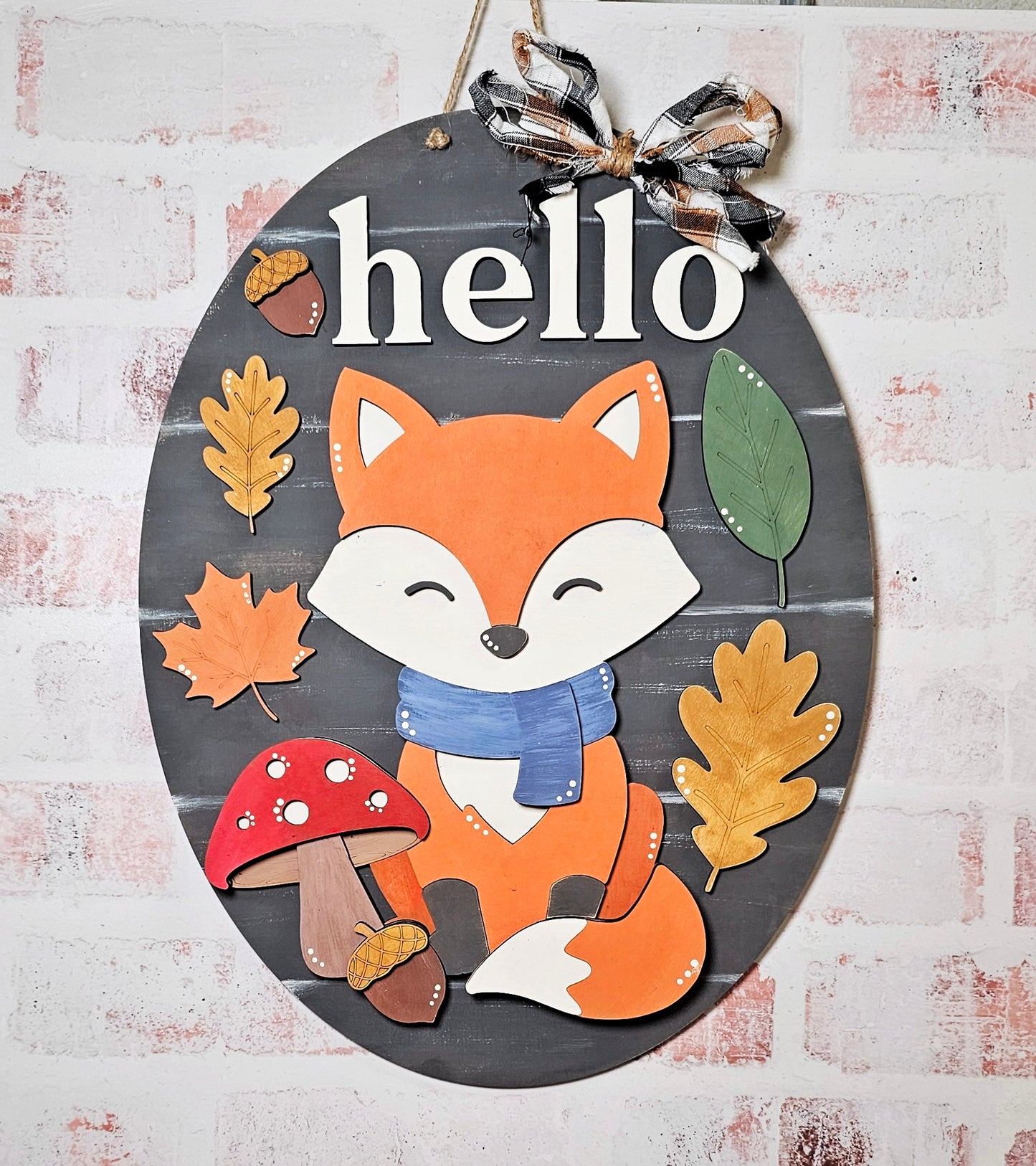Fall Fox Door Hanger DIY Kit – Woodland Autumn Craft