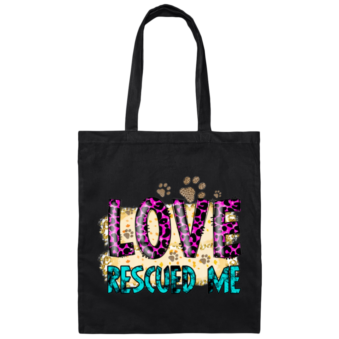Love Rescued Me Canvas Tote Bag