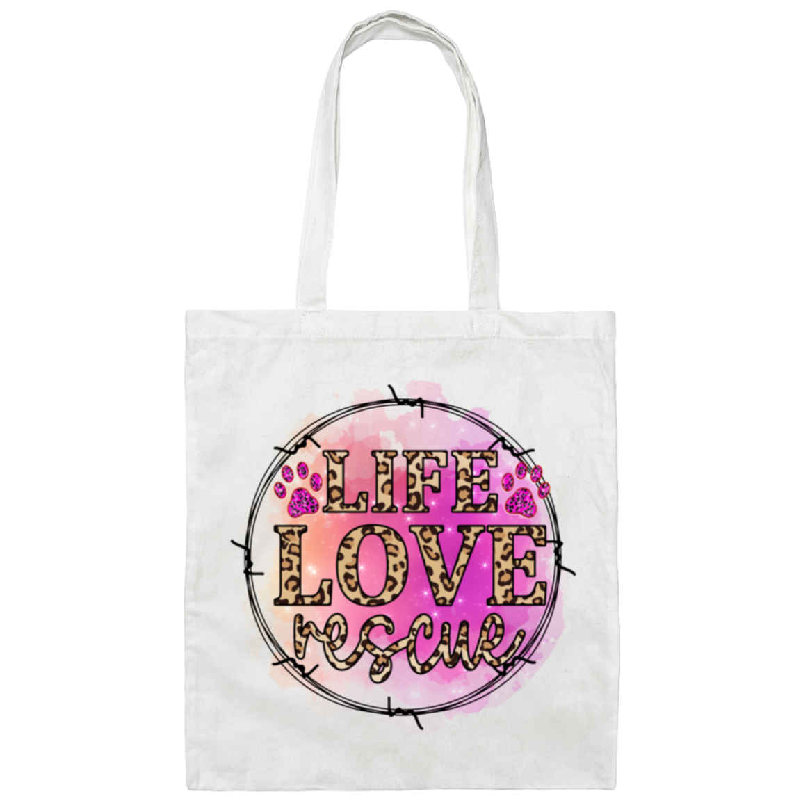 Life Love Rescue Canvas Tote Bag