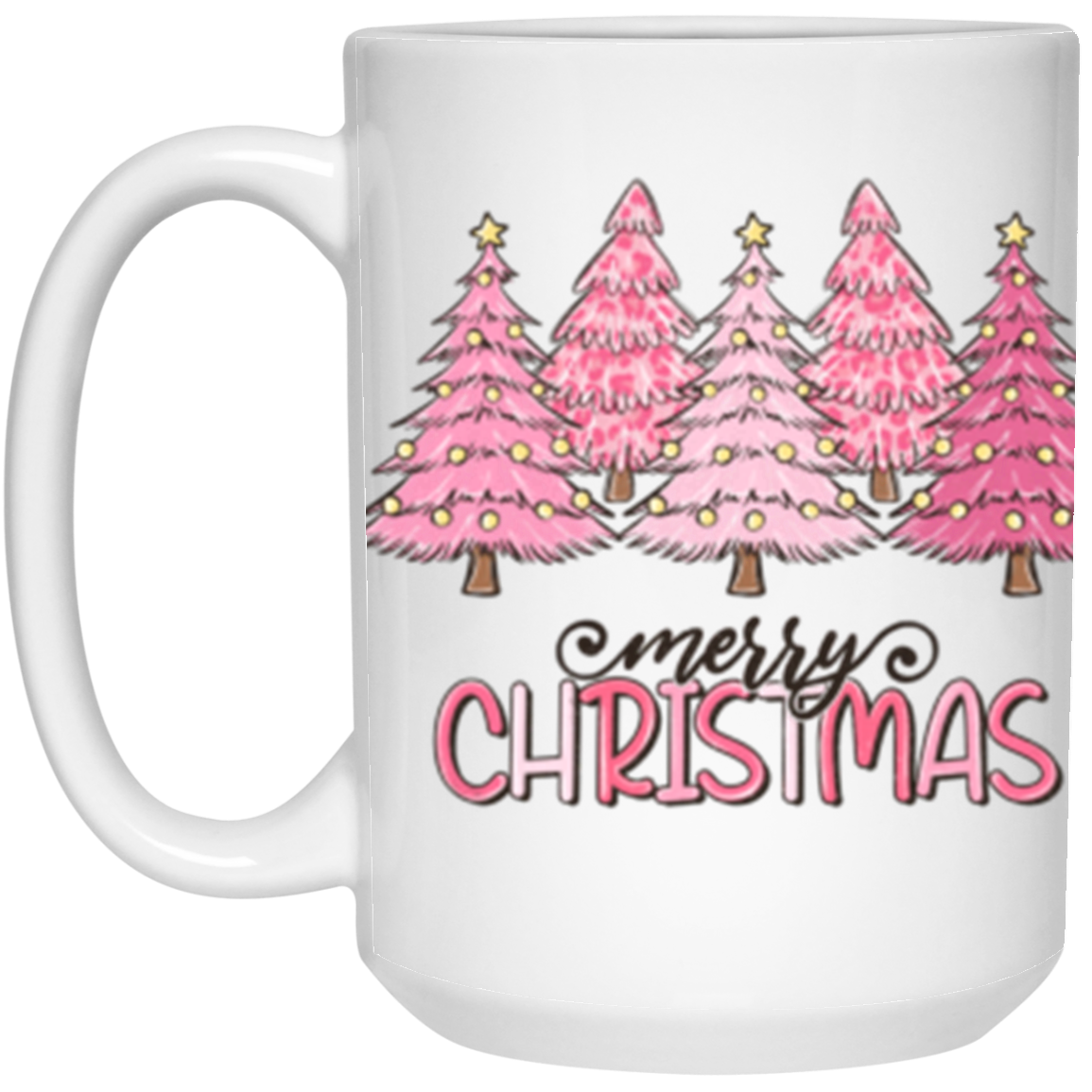 Pink Merry Christmas Mug