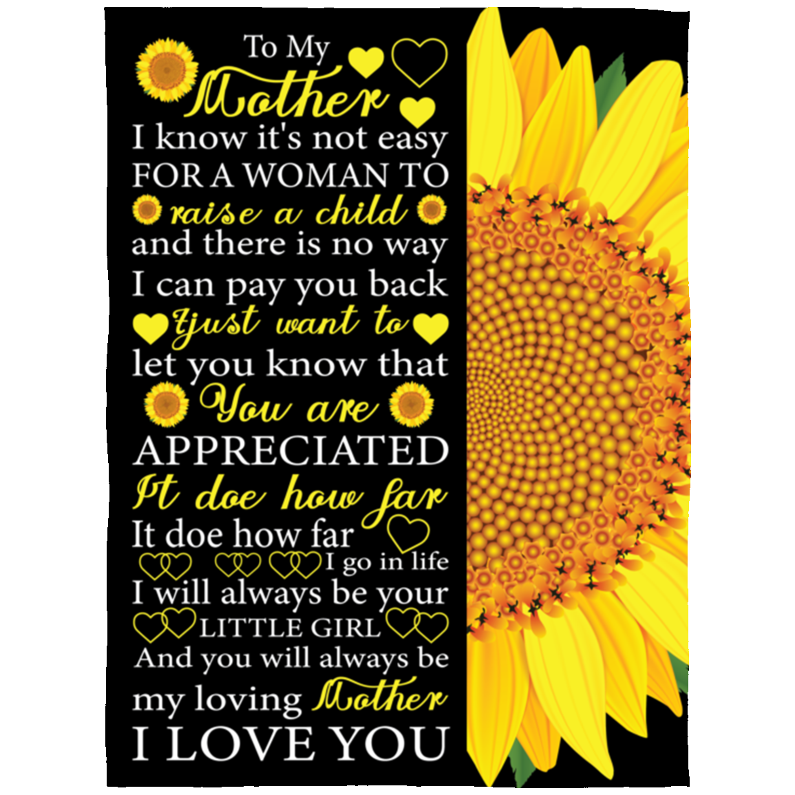 To My Mom | Sunflower Blanket