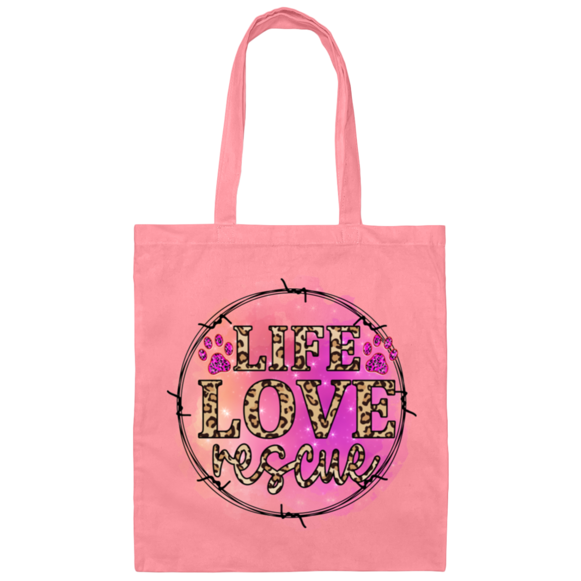 Life Love Rescue Canvas Tote Bag