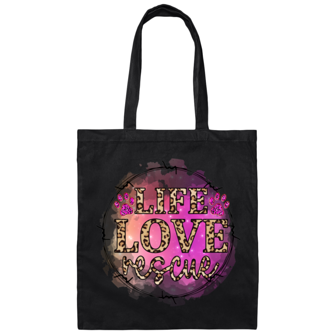 Life Love Rescue Canvas Tote Bag