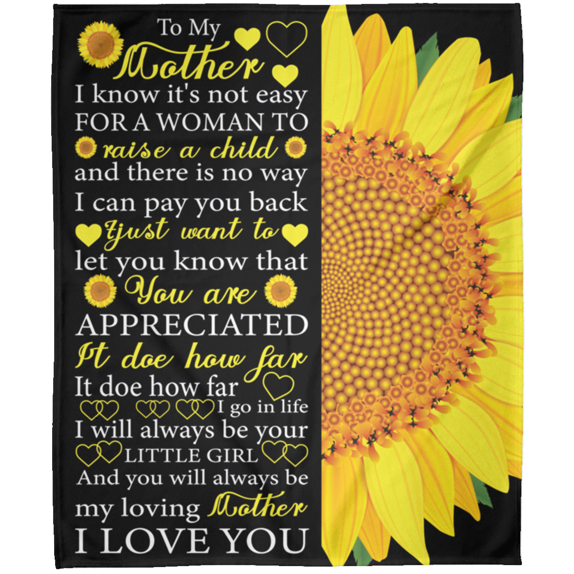 To My Mom | Sunflower Blanket
