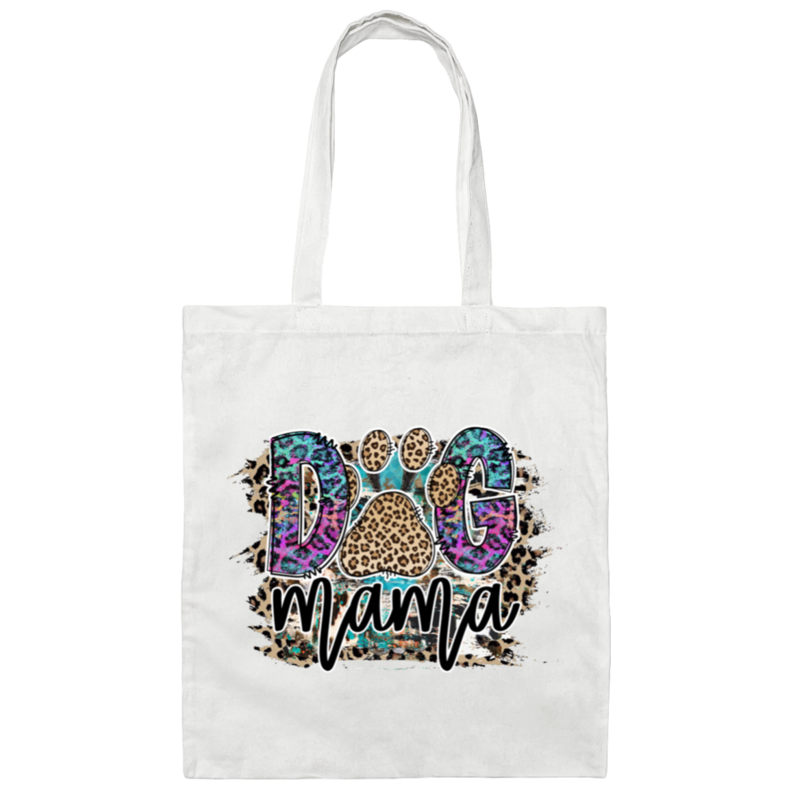 Dog Mama Canvas Tote Bag