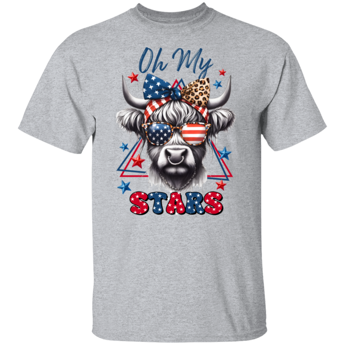 Highland Cow (2) 4th of July T-Shirt