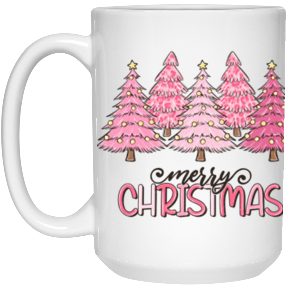 Pink Merry Christmas Mug