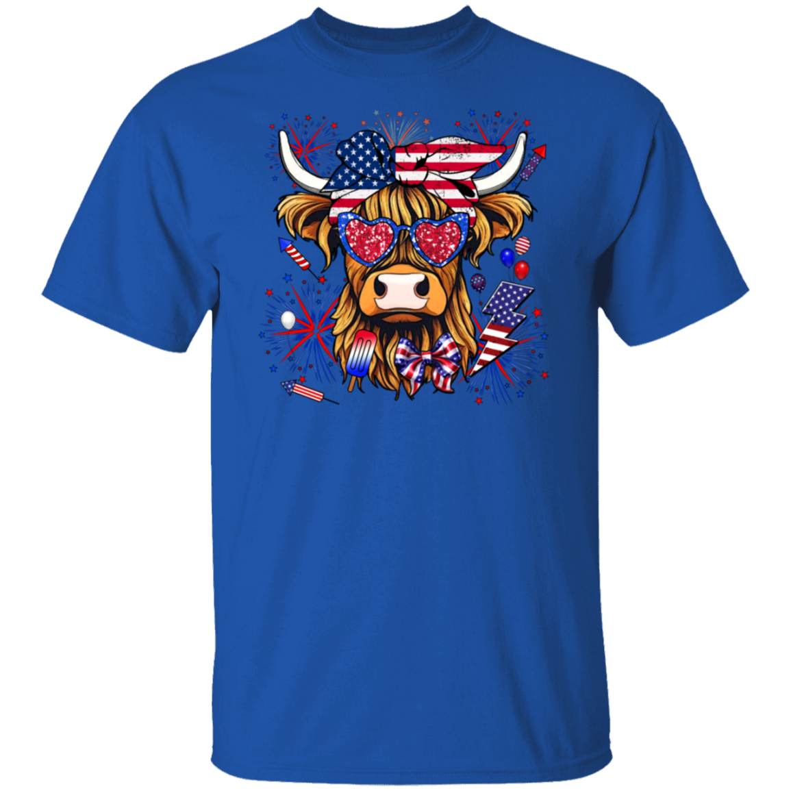 Highland Cow (1) 4th of July T-Shirt