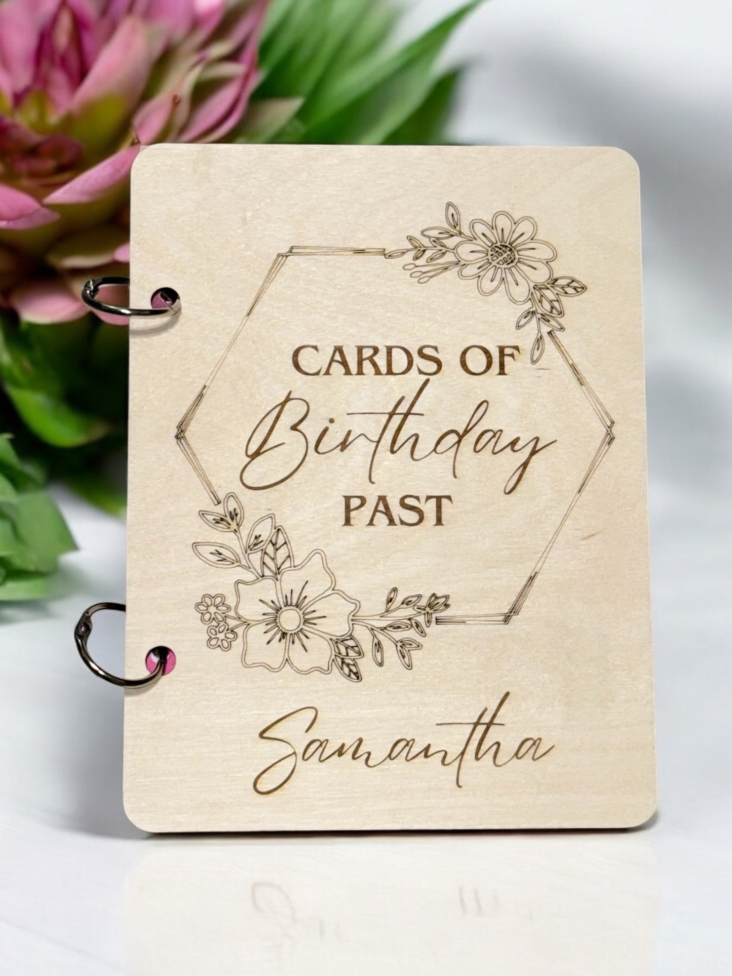 Personalized Christmas, Wedding, or Birthday Card Keeper