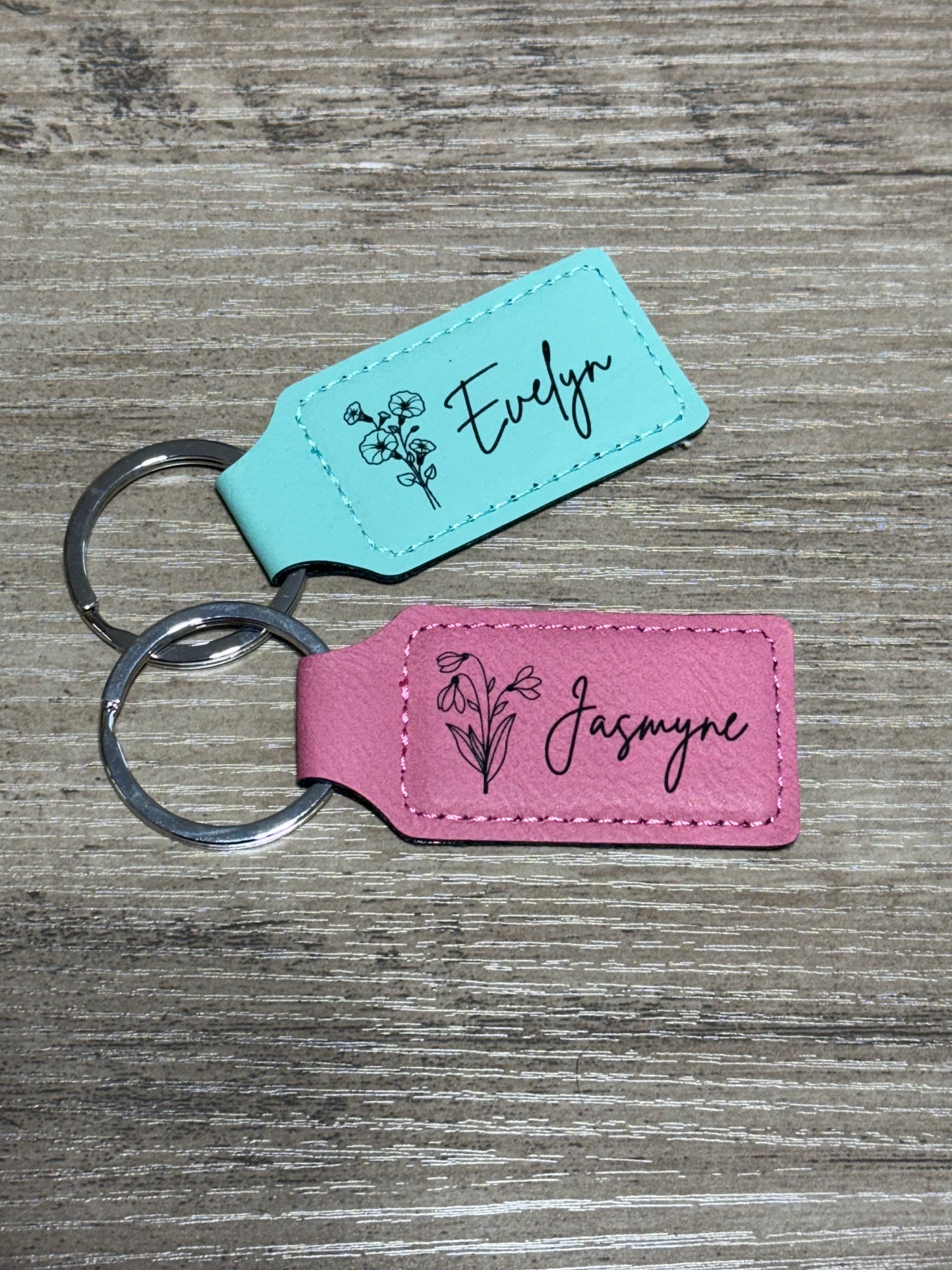 Personalized Leather Keychain