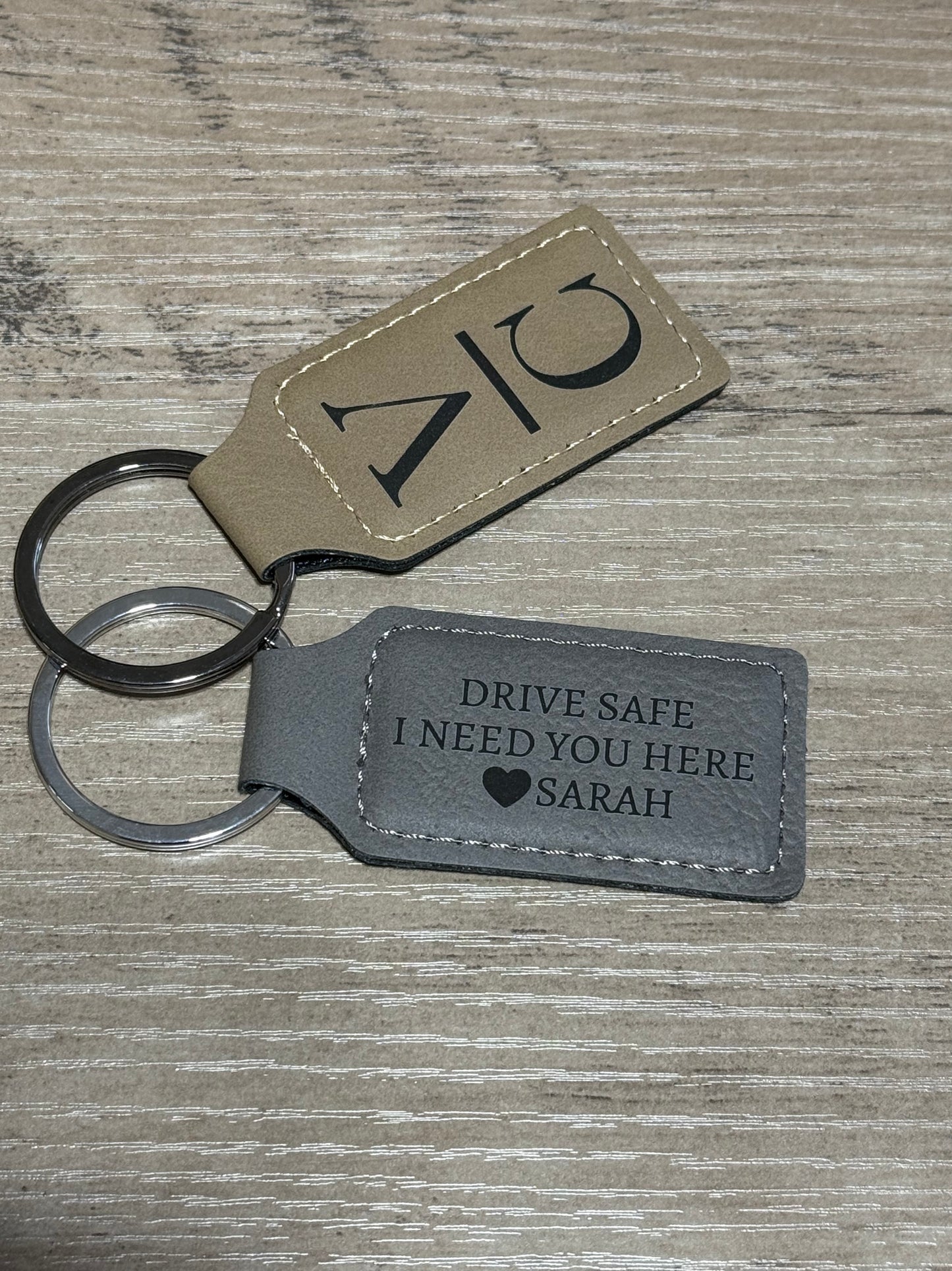 Personalized Leather Keychain