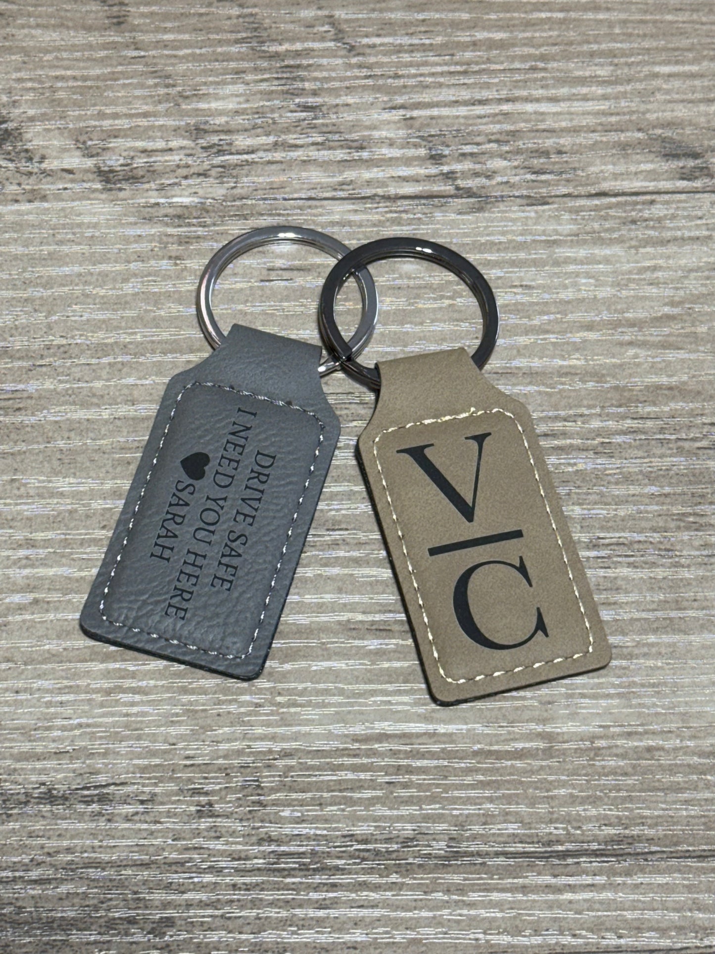 Personalized Leather Keychain