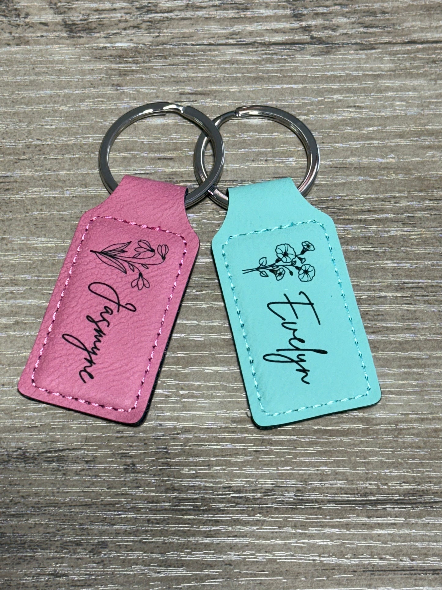 Personalized Leather Keychain