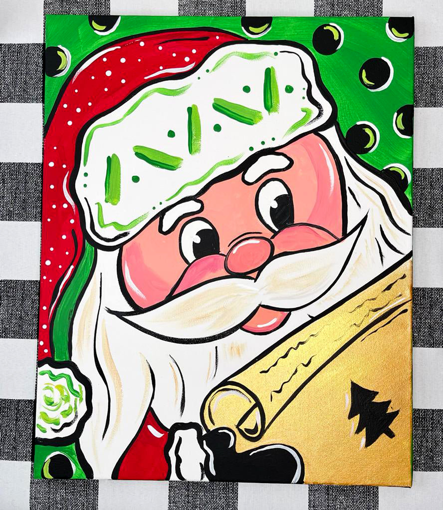 DIY Canvas Paint Party Kit - Santa's List