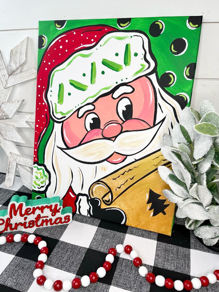 DIY Canvas Paint Party Kit - Santa's List