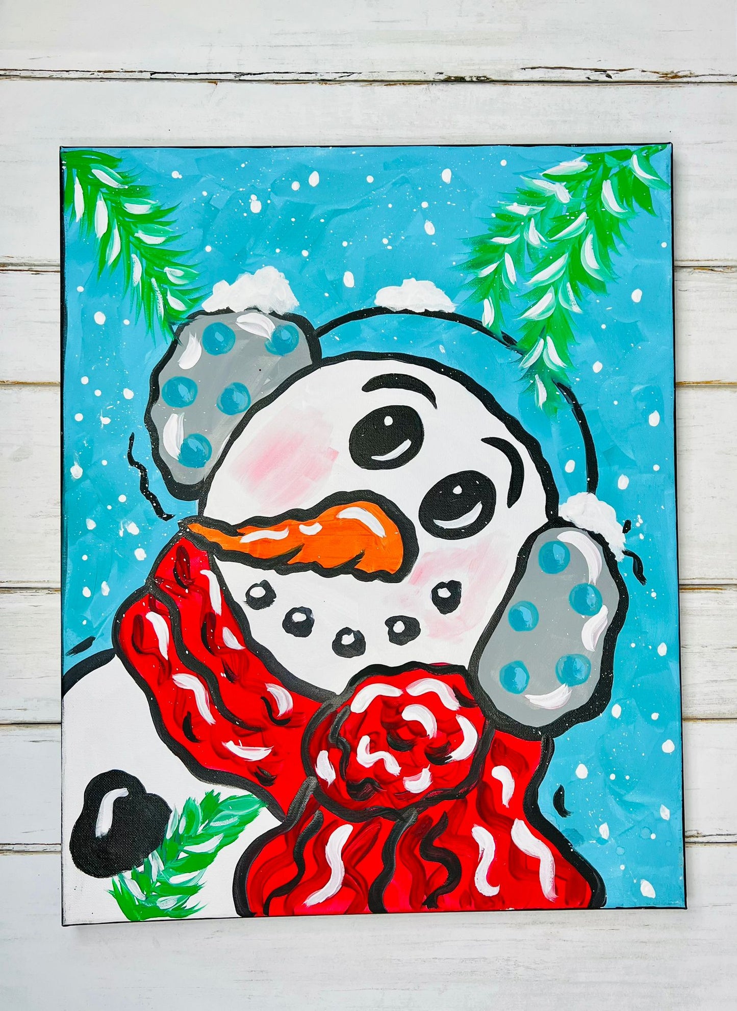 DIY Canvas Paint Party Kit - Baby It's Cold Snowman