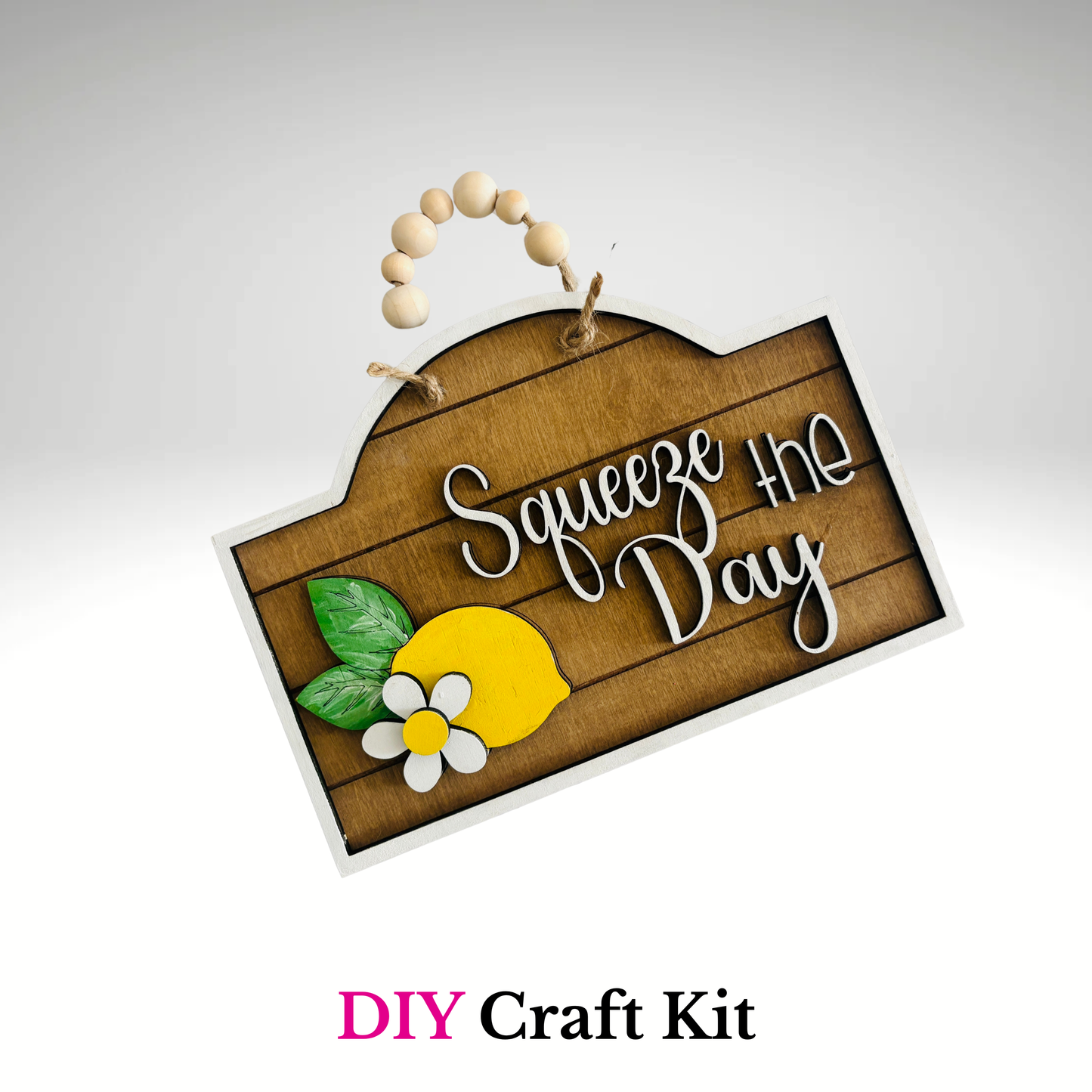 Squeeze the Day – Lemon Summer Sign DIY Craft Kit for Kids