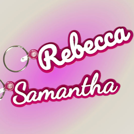 Custom Acrylic Name Keychain – Personalized Keyring Gift for Kids, Teens, & Adults