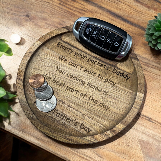 Personalized Father’s Day Valet Tray – Custom Gift from Kids