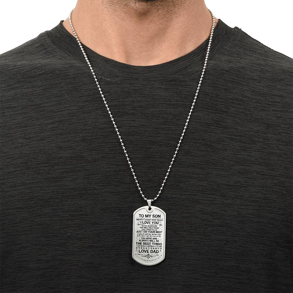 TO MY SON FROM DAD | AS YOU GROW OLDER | DOG TAG