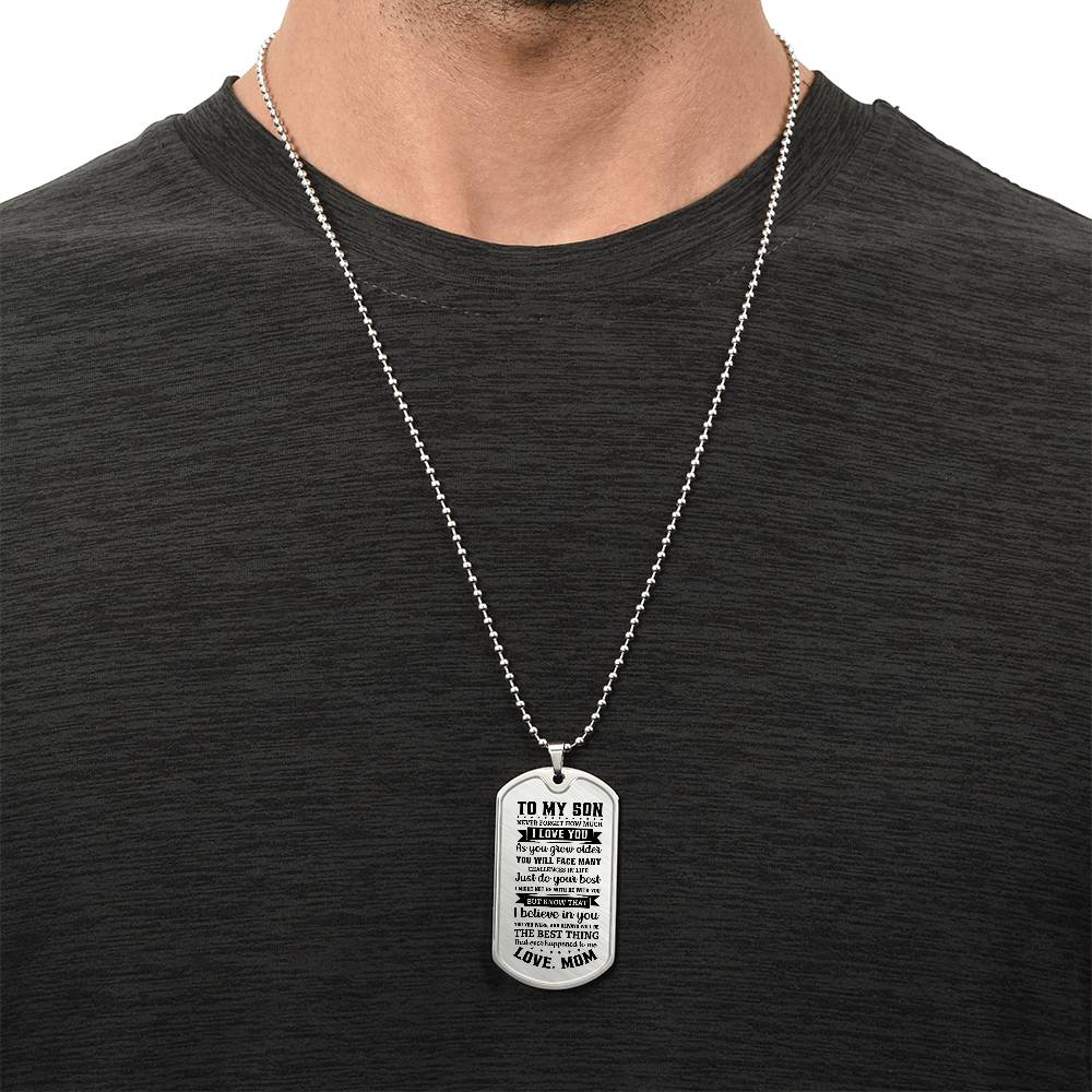 TO MY SON FROM DAD | I BELIEVE IN YOU | DOG TAG