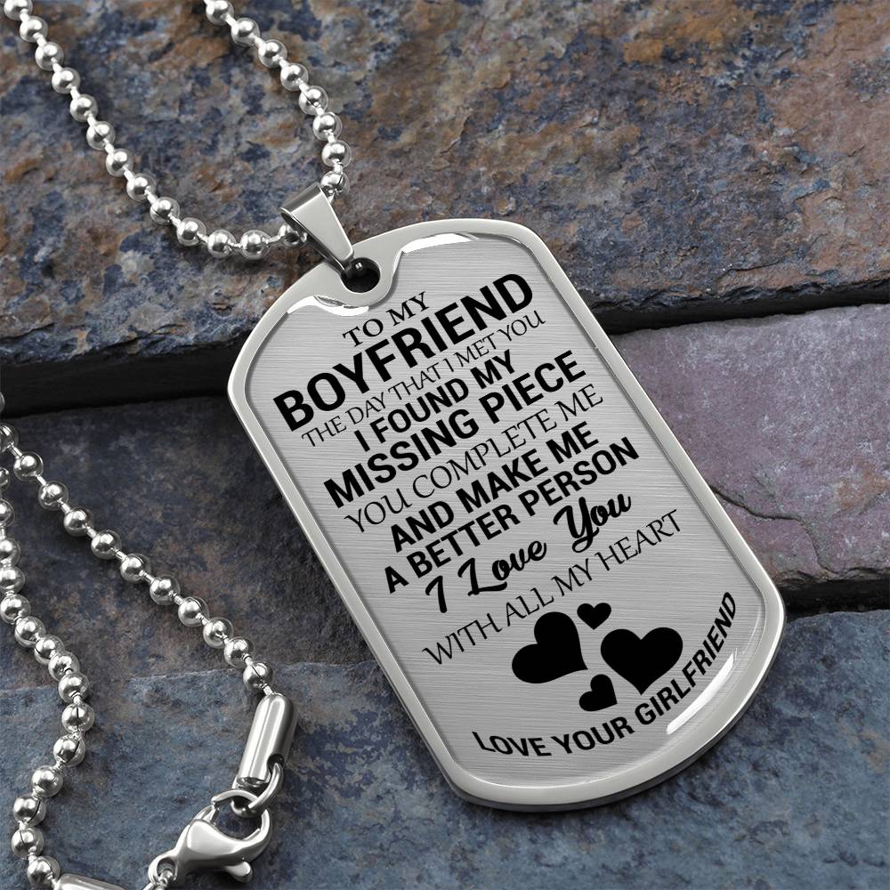 TO MY BOYFRIEND | THE DAY I MET YOU | DOG TAG