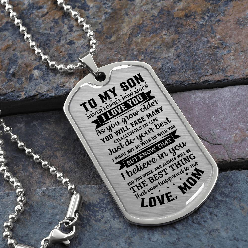TO MY SON FROM DAD | I BELIEVE IN YOU | DOG TAG