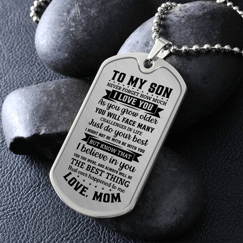 TO MY SON FROM DAD | I BELIEVE IN YOU | DOG TAG