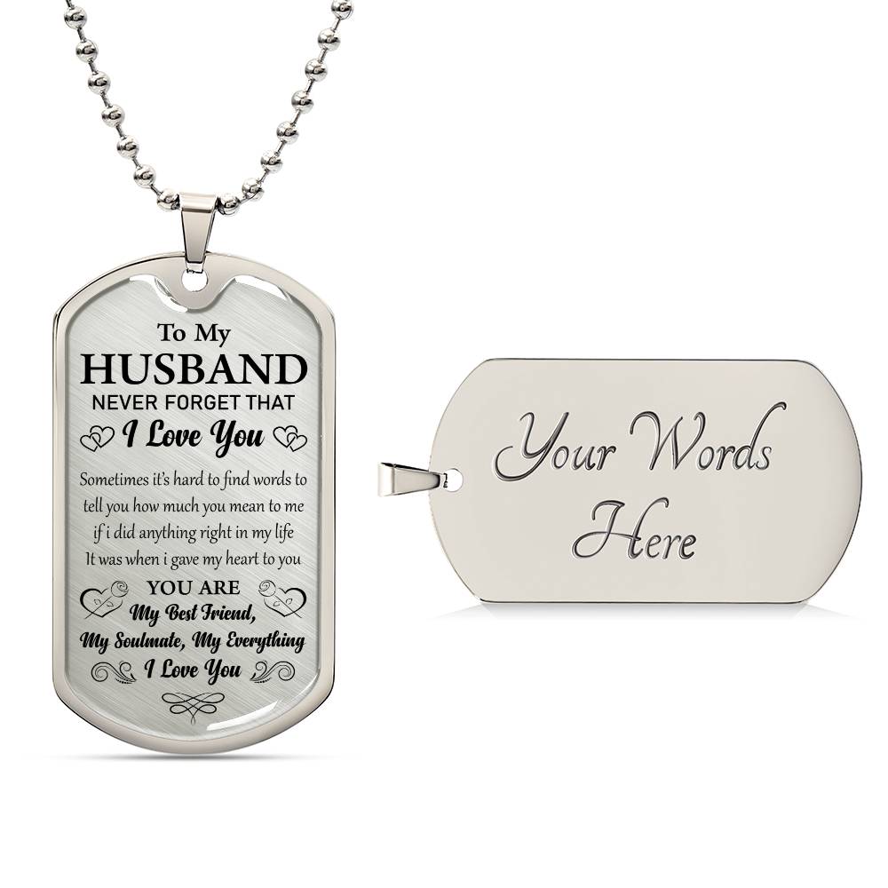 TO MY HUSBAND | MY BEST FRIEND | DOG TAG