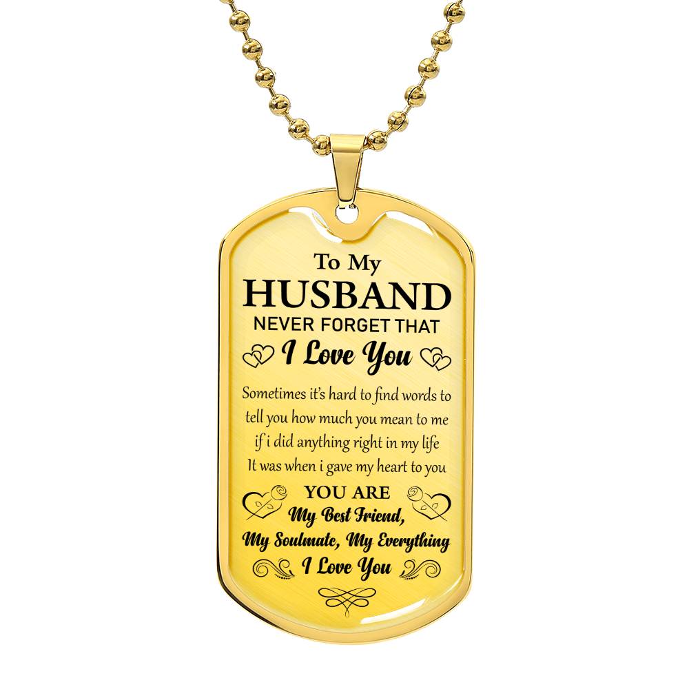 TO MY HUSBAND | MY BEST FRIEND | DOG TAG