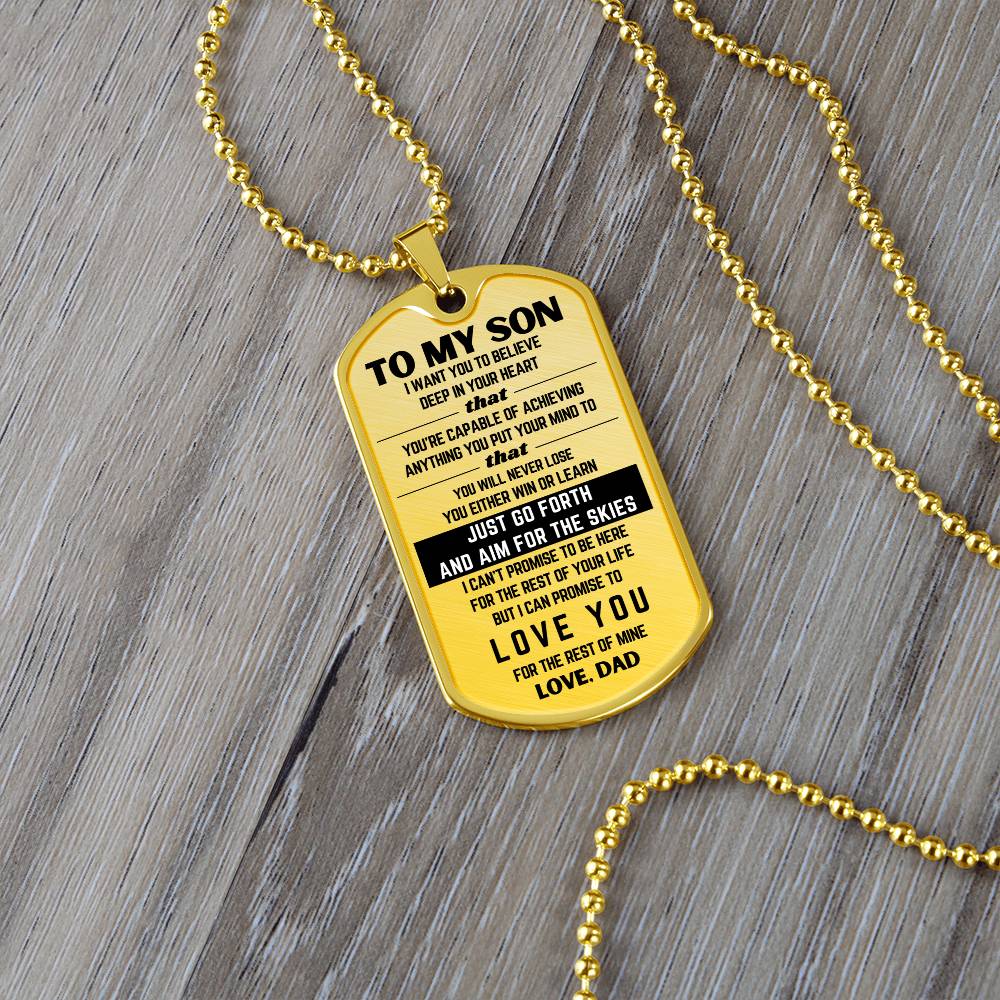 To My Son From Dad | I Promise | Dog Tag