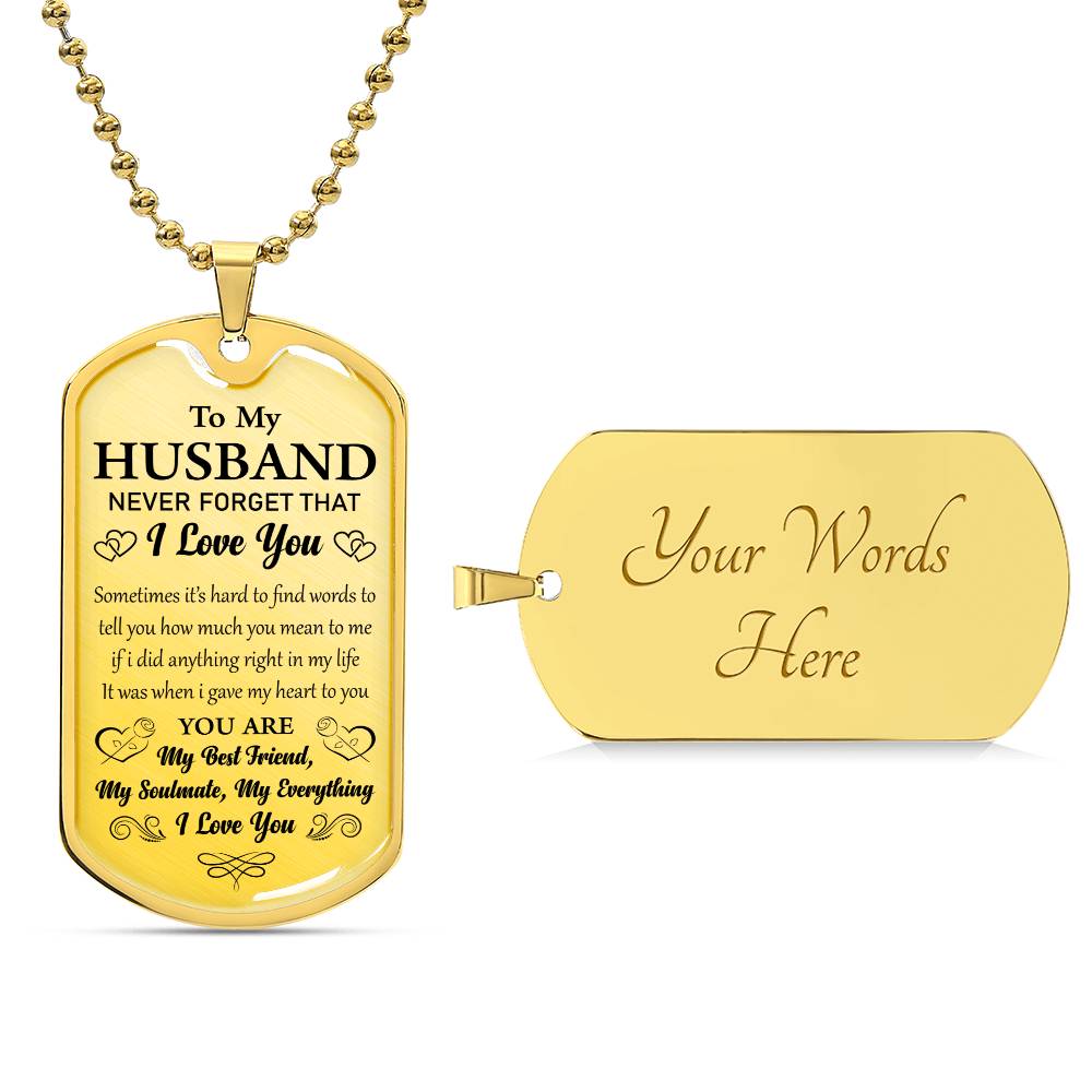 TO MY HUSBAND | MY BEST FRIEND | DOG TAG