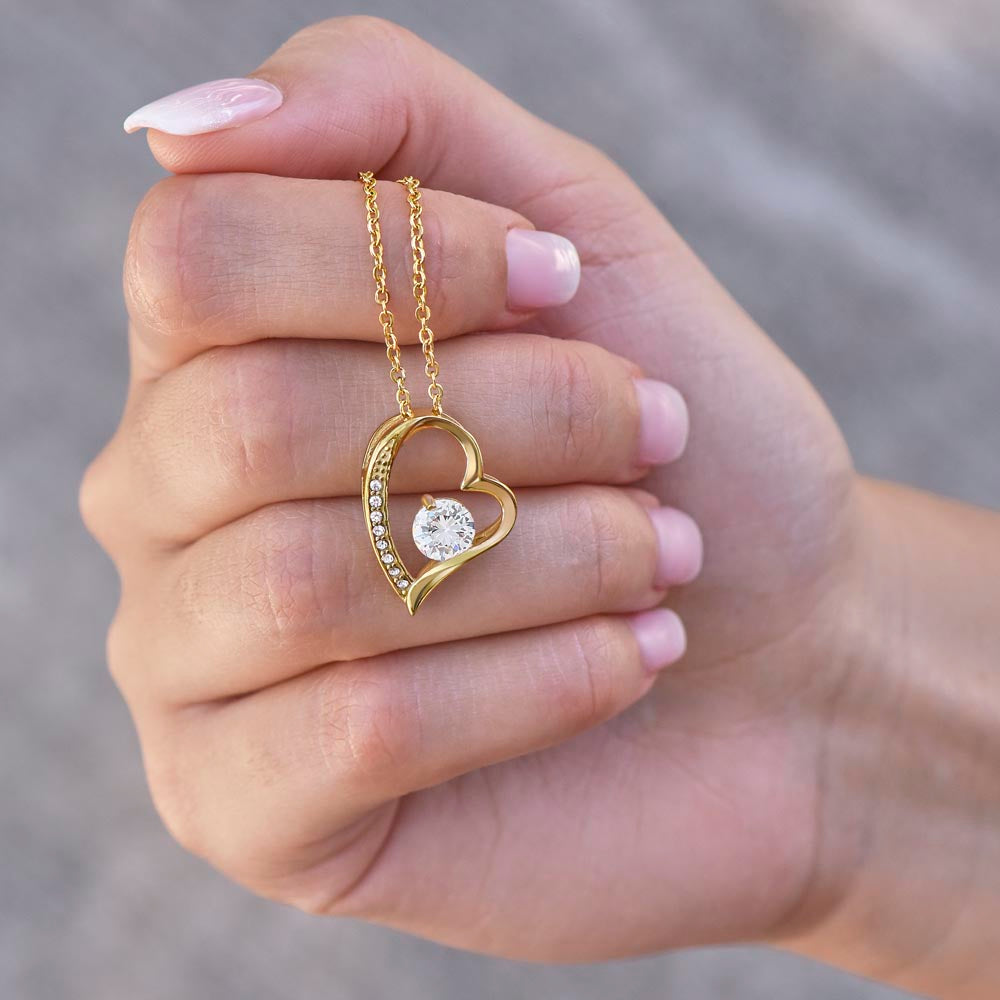 To My Beautiful Daughter From Dad Heart Necklace