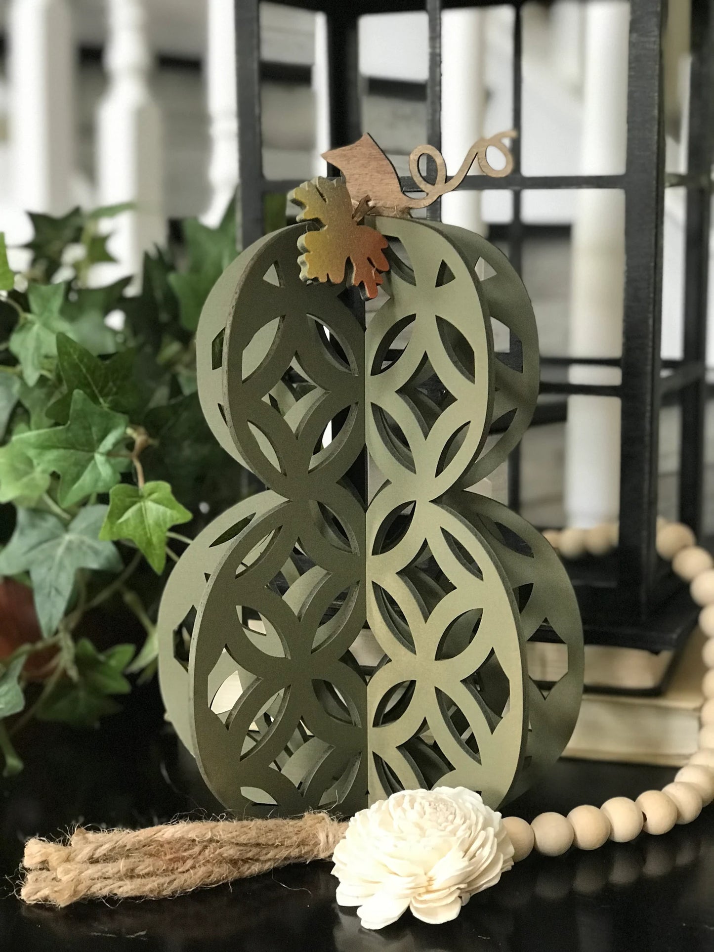 3D Stacked Pumpkin Fall Decor