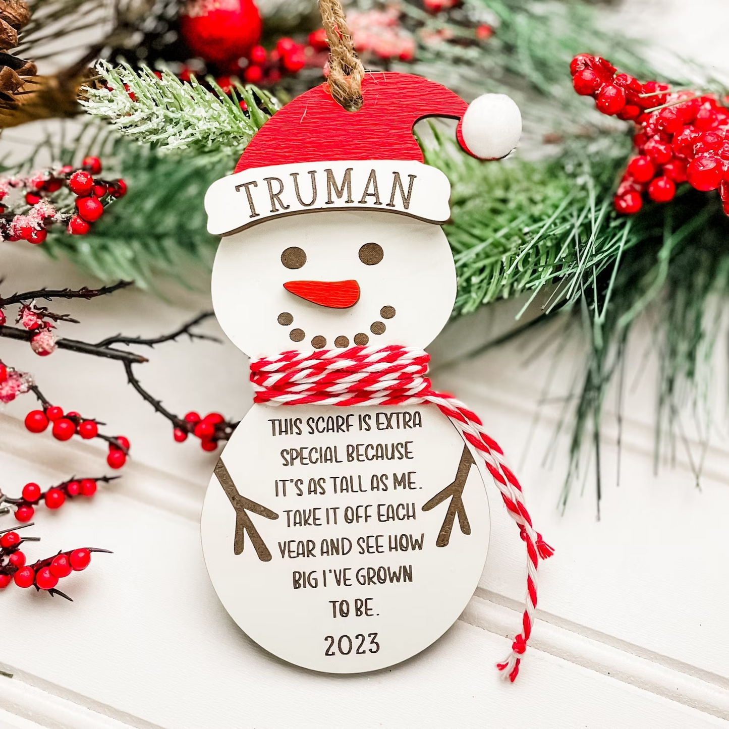 Personalized Childβs Height Ornament