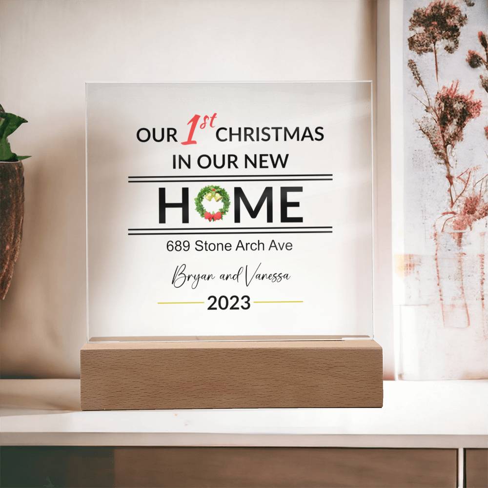 Our 1st Christmas in Our New Home Acrylic Plaque