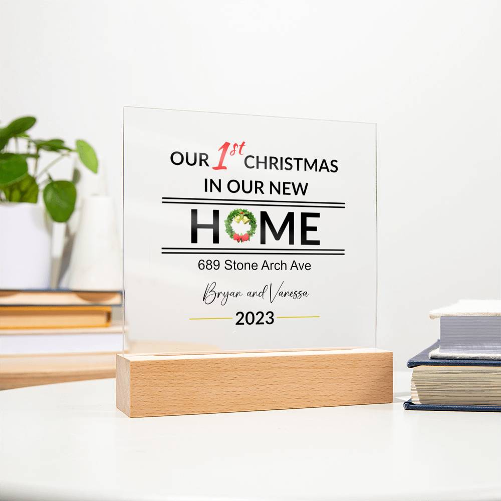 Our 1st Christmas in Our New Home Acrylic Plaque
