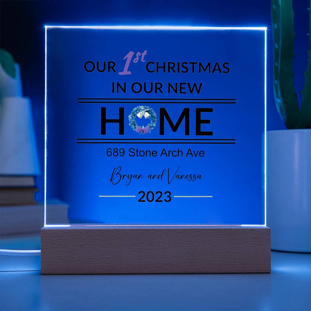 Our 1st Christmas in Our New Home Acrylic Plaque