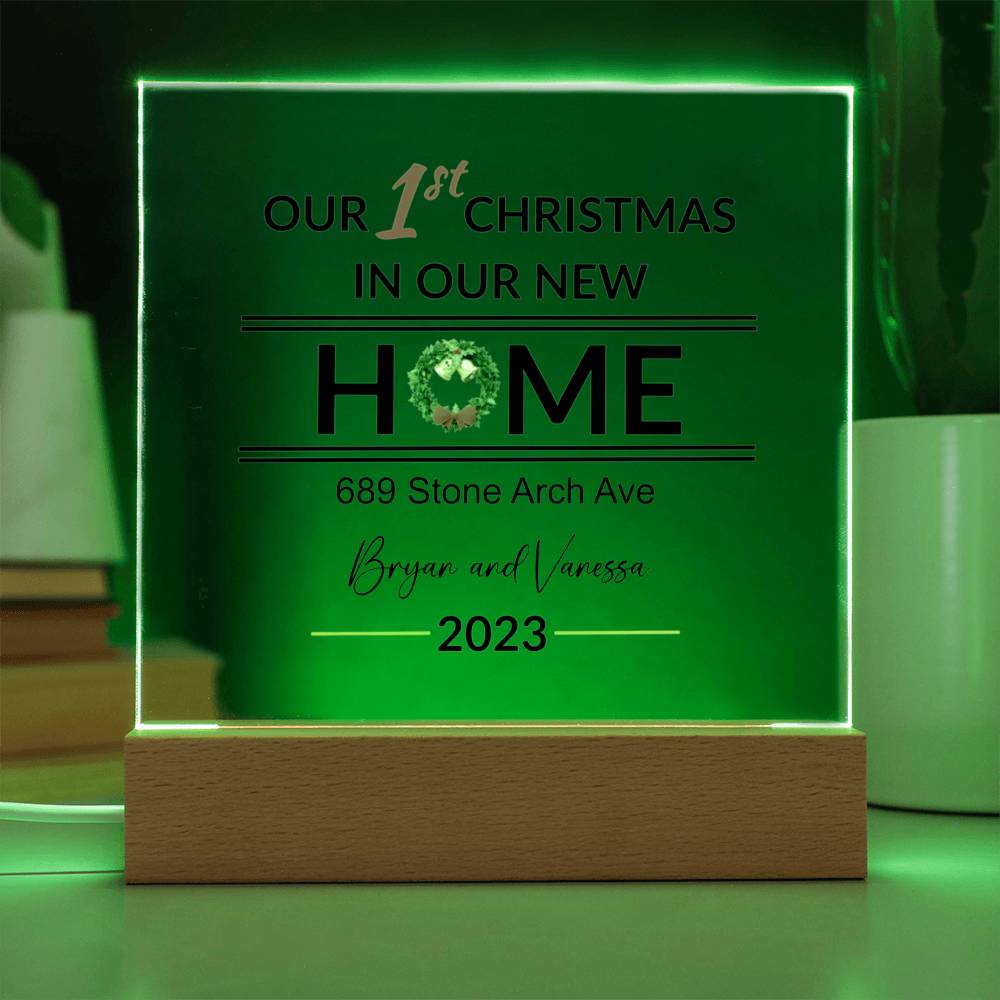 Our 1st Christmas in Our New Home Acrylic Plaque