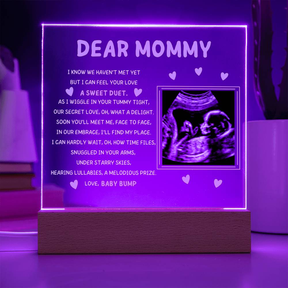 Dear Mommy Picture Acrylic Plaque