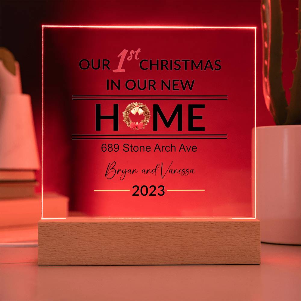 Our 1st Christmas in Our New Home Acrylic Plaque