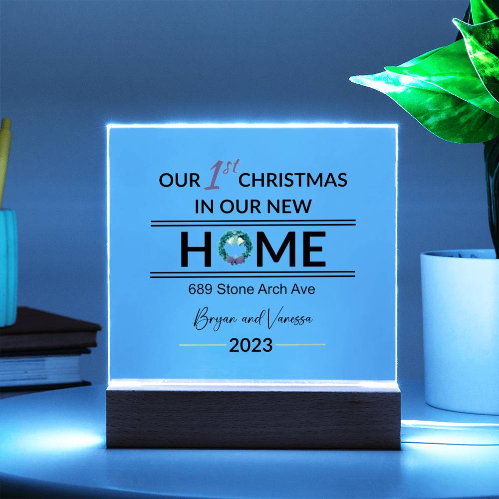 Our 1st Christmas in Our New Home Acrylic Plaque