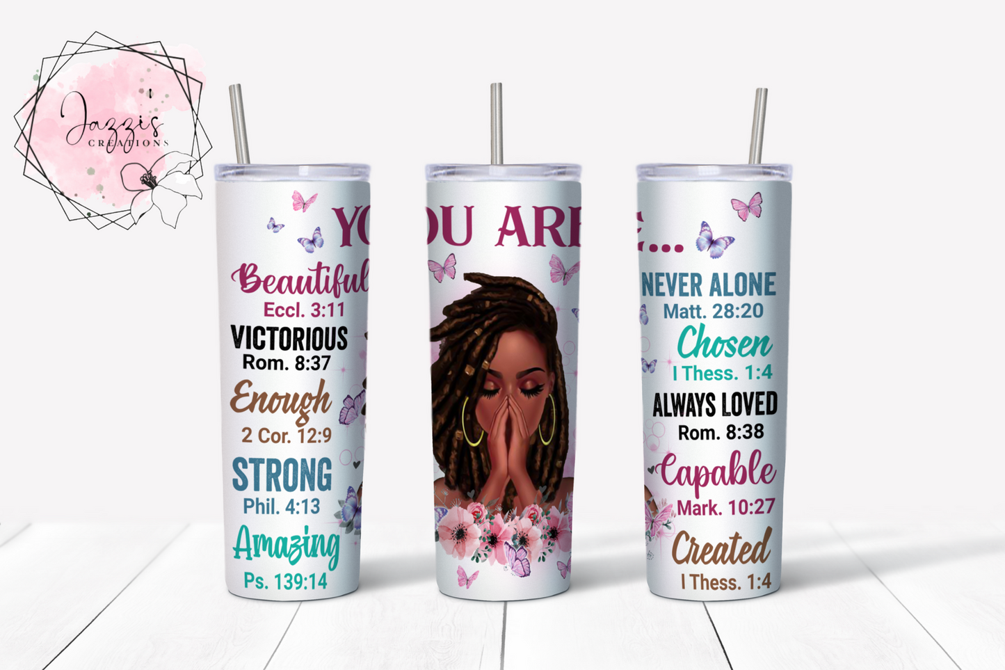 You Are Beautiful Colorful Tumbler