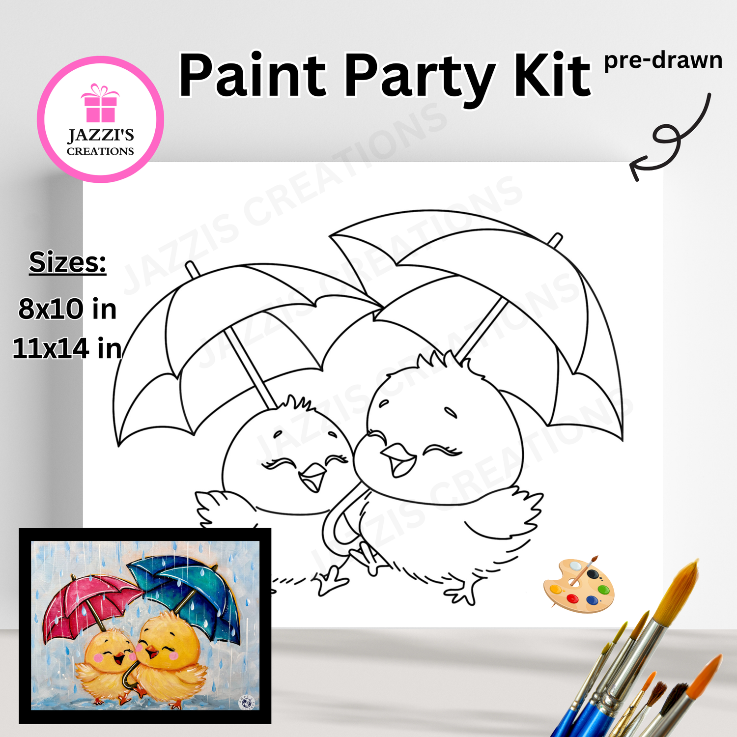 Canvas Paint Party Kits - Spring Collection