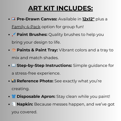 🦝 Raccoons & Pumpkin Paint Party Kit | 12x12 Pre-Drawn Canvas for Fall Fun